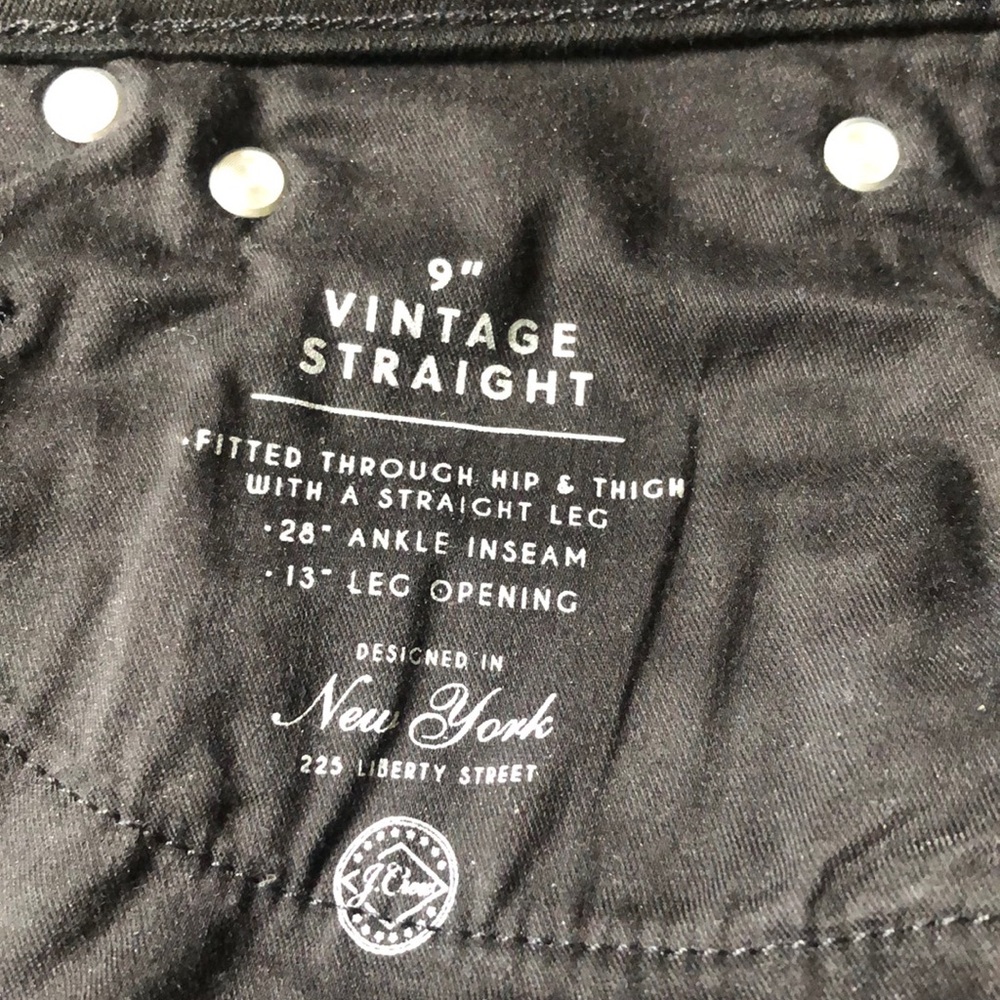 J Crew vintage black button fly jeans